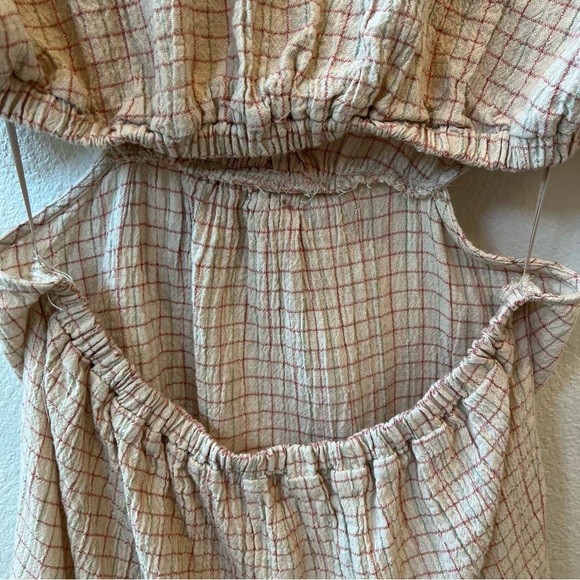 ZARA Cut Out Linen Blend Dress - Picture 6 of 13